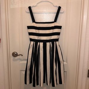 Ann Taylor Loft Black and White Stripe Dress